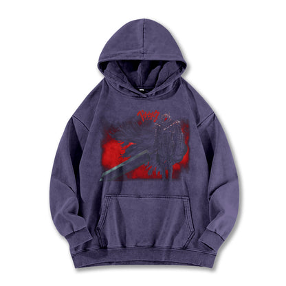 Dark Sword Saga Black Swordsman V9 Vintage Hoodie
