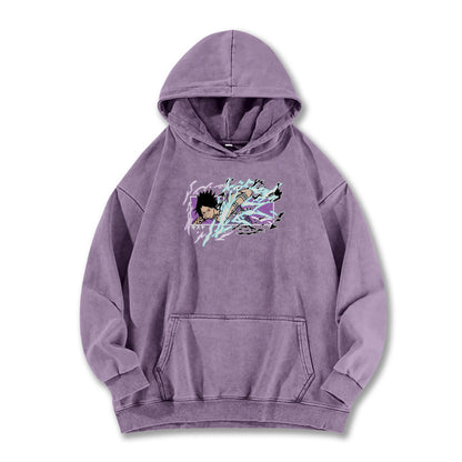 Hidden Leaf Shinobi - Sasuke Chidori Oversized Vintage Hoodie