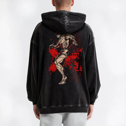 Ultimate Grappler Hanma V7 Vintage Hoodie