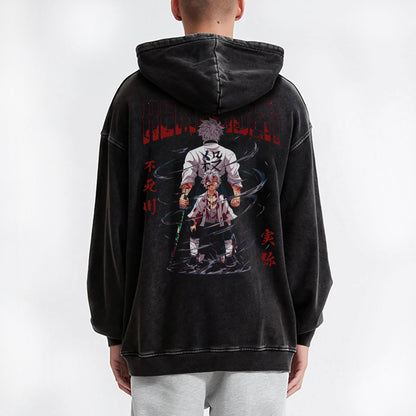 Blade of Demon Hunters Sanemi Shinazugawa Vintage Hoodie