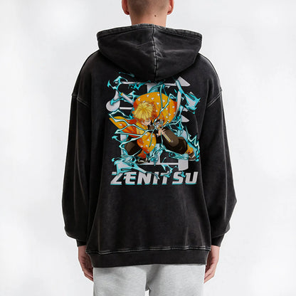 Blade of the Demon Hunters Zenitsu V2 Vintage Hoodie