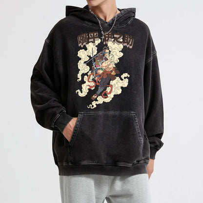 Blade of the Demon Hunters Inosuke Hashibara V2 Vintage Hoodie