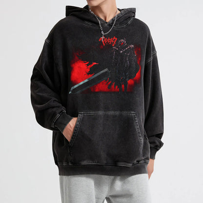 Dark Sword Saga Black Swordsman V9 Vintage Hoodie