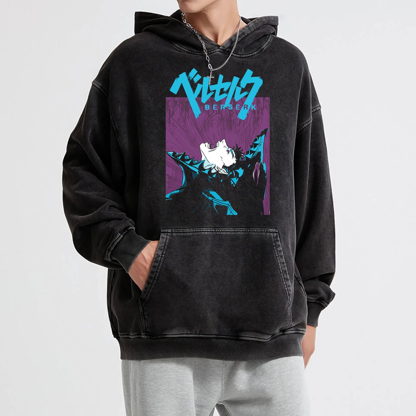 Dark Sword Saga Black Swordsman V8 Vintage Hoodie