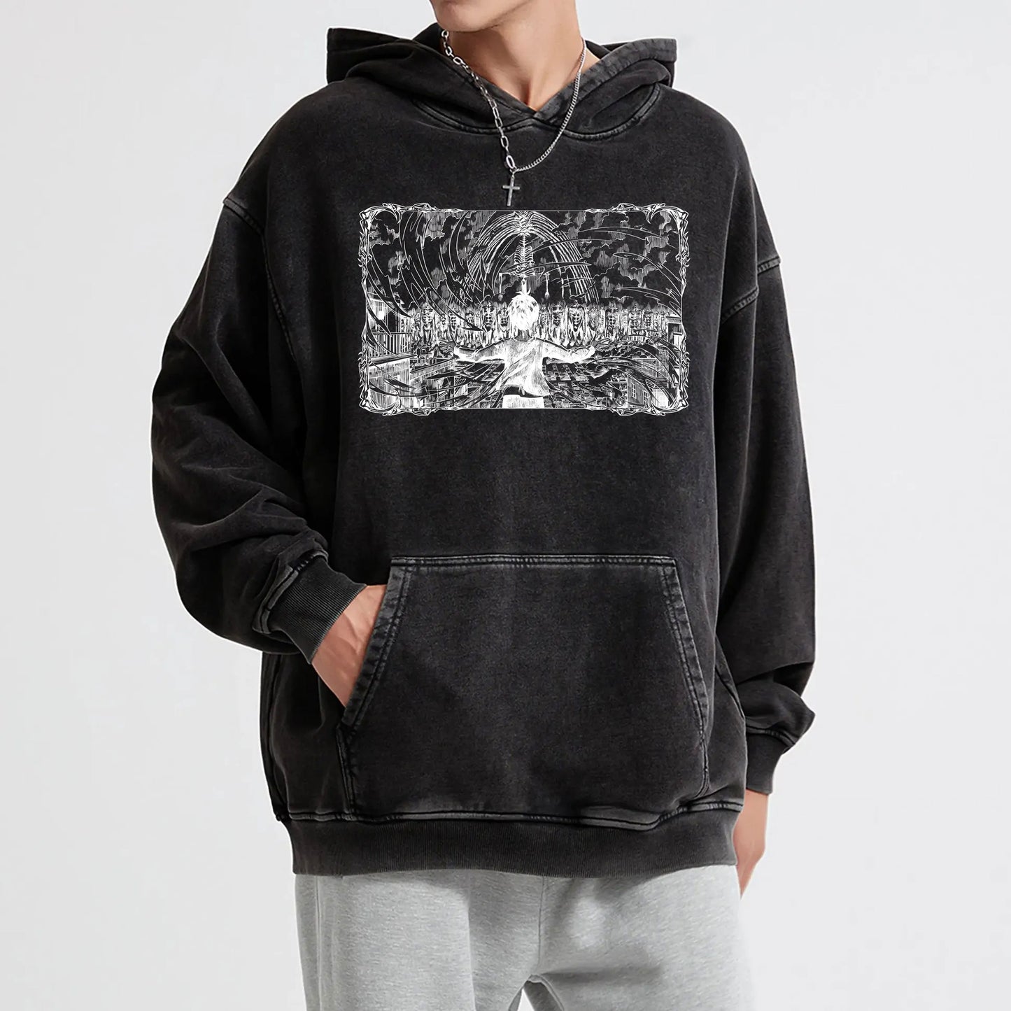 Titan Siege Freedom Fighter, Blade Protector & Strategic Mind Vintage Hoodie