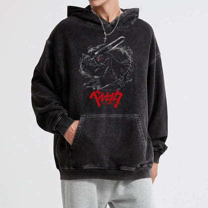 Dark Sword Saga Black Swordsman Vintage Hoodie