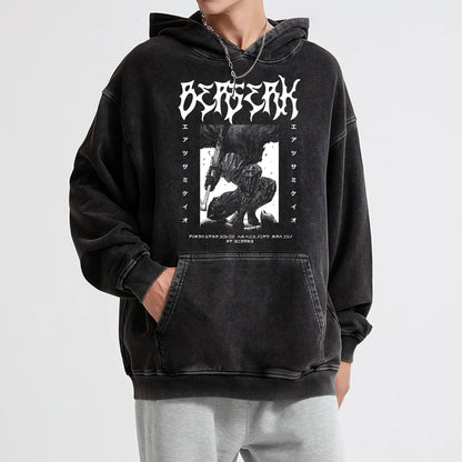 Dark Sword Saga Black Swordsman V2 Vintage Hoodie