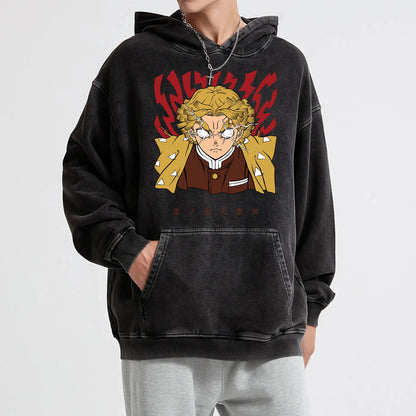 Blade of the Demon Hunters Zenitsu's Rage V2 Vintage Hoodie