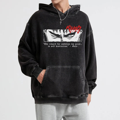 Dark Sword Saga Branded Swordsman' Gaze V2 Vintage Hoodie