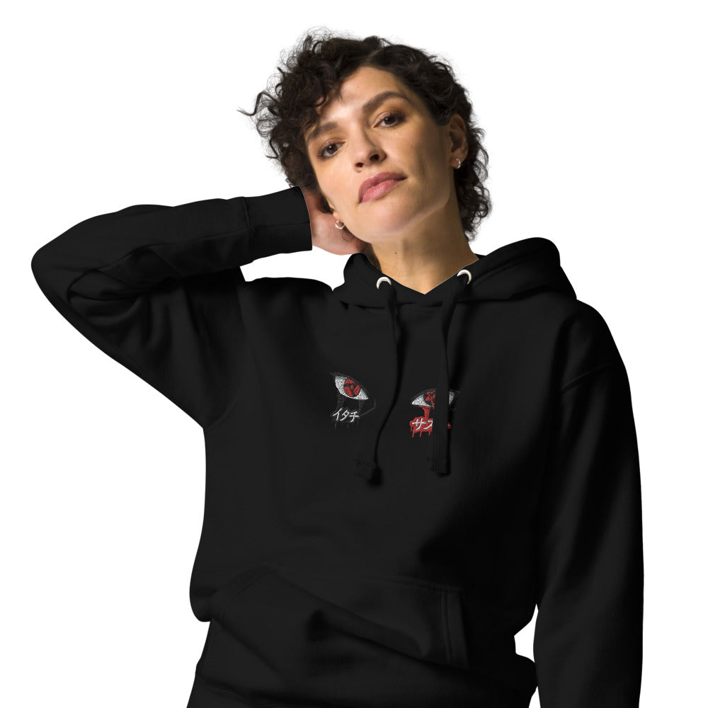 Naruto - Itachi & Sasuke Blood Brothers Hoodie (Embroidered)