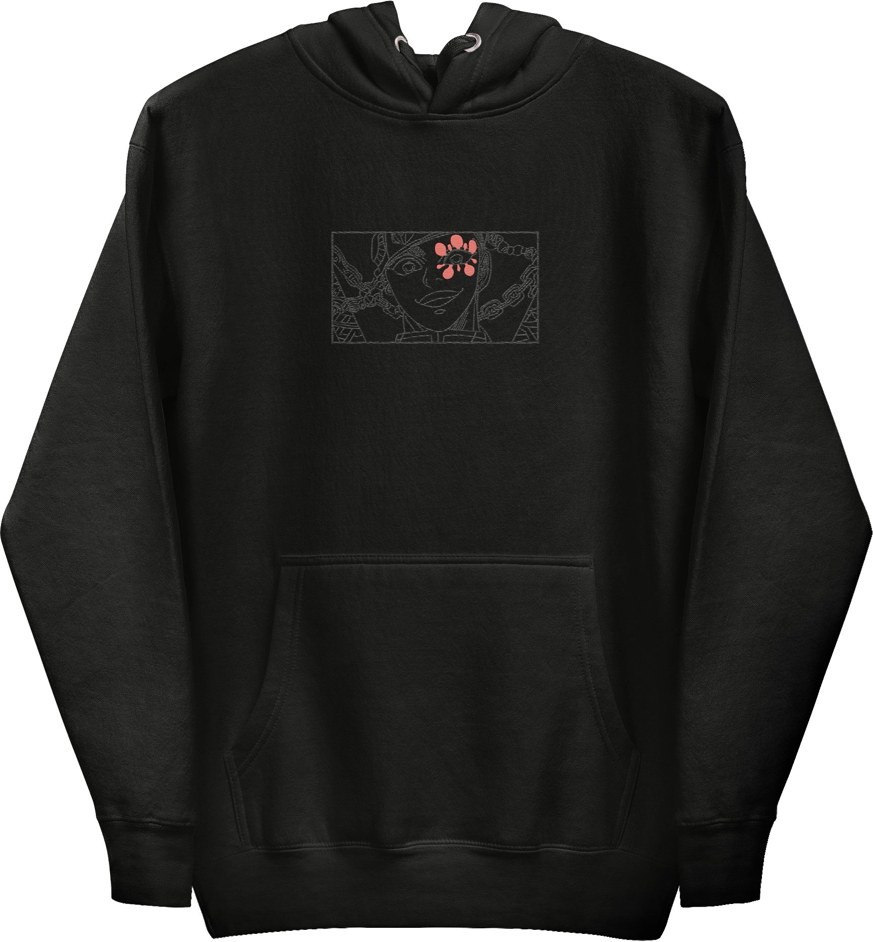 Demon Slayer - Uzui Tengen Embroidered Blackout Hoodie