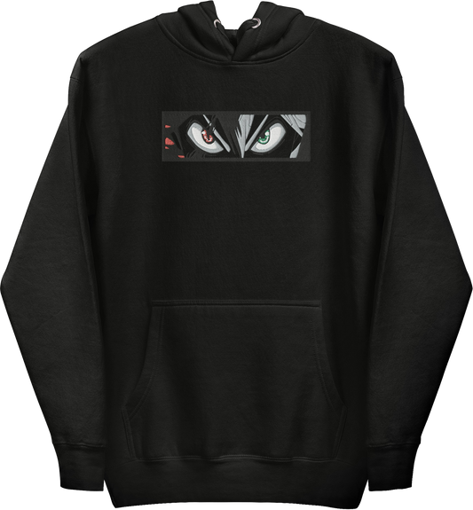 BLACK CLOVER ASTA DEMON TRANSFORMATION BLACKOUT HOODIE (EMBROIDERED)